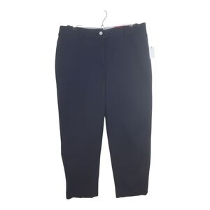 Talbots Perfect Crop Pants Navy Blue NWT Size 6 Petite Preppy Business Casual